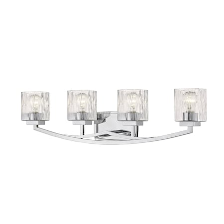 Z-Lite Zaid 4 Light Vanity, Chrome & Chisel 1929-4V-CH
